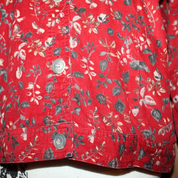 C.J. Banks 100% Cotton Printed Corduroy Shacket in Fall Colors SIze M - Picture 7 of 10